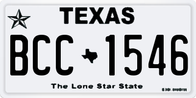 TX license plate BCC1546