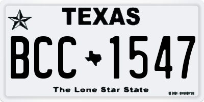 TX license plate BCC1547