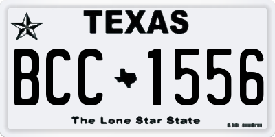TX license plate BCC1556