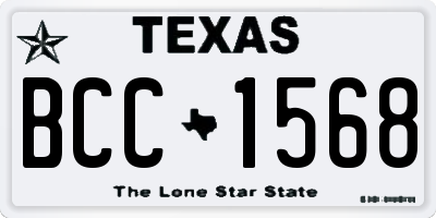 TX license plate BCC1568