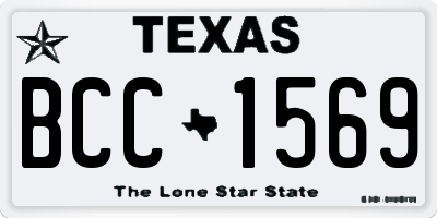 TX license plate BCC1569