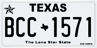 TX license plate BCC1571