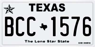 TX license plate BCC1576