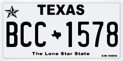 TX license plate BCC1578