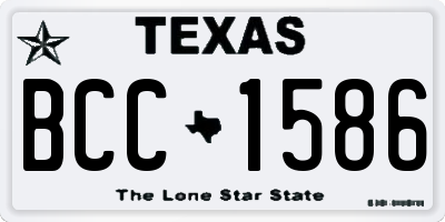 TX license plate BCC1586