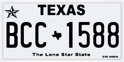 TX license plate BCC1588