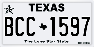 TX license plate BCC1597