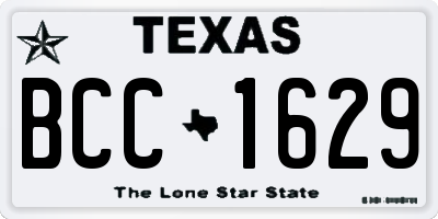 TX license plate BCC1629