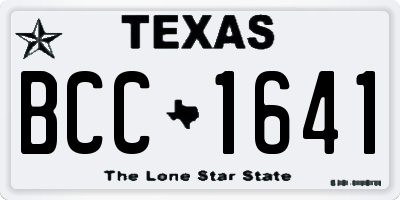TX license plate BCC1641