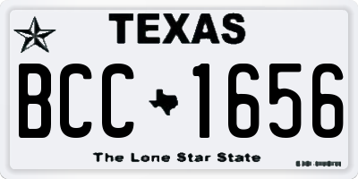 TX license plate BCC1656