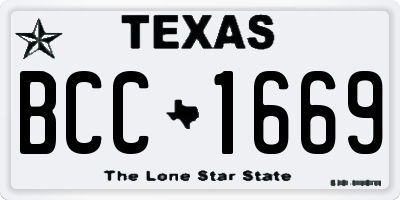 TX license plate BCC1669