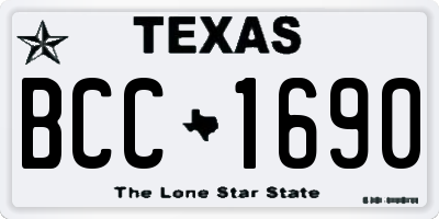 TX license plate BCC1690