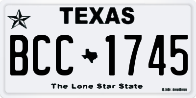 TX license plate BCC1745
