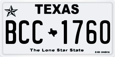 TX license plate BCC1760