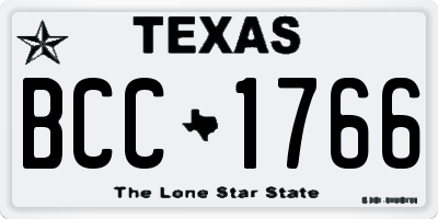 TX license plate BCC1766