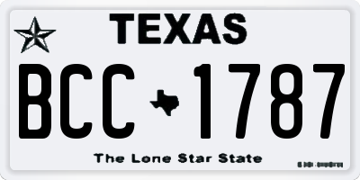 TX license plate BCC1787