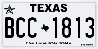 TX license plate BCC1813