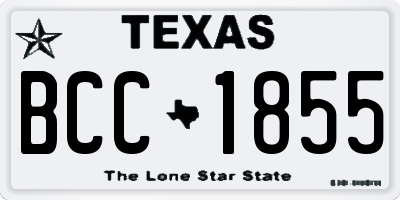 TX license plate BCC1855