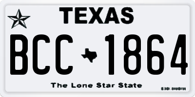 TX license plate BCC1864