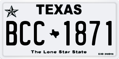 TX license plate BCC1871