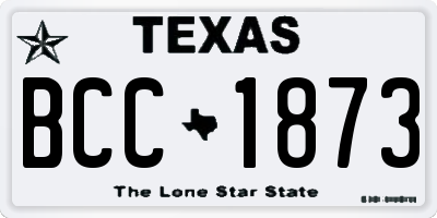 TX license plate BCC1873