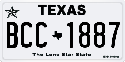 TX license plate BCC1887