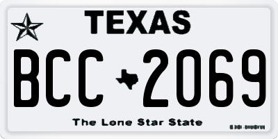 TX license plate BCC2069