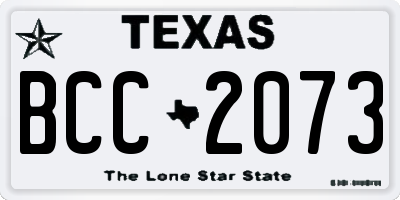 TX license plate BCC2073
