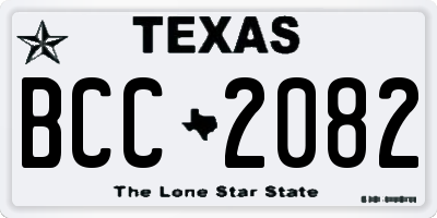 TX license plate BCC2082