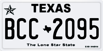 TX license plate BCC2095