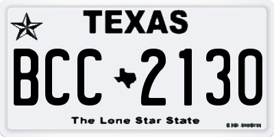 TX license plate BCC2130