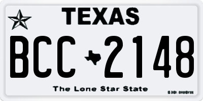 TX license plate BCC2148