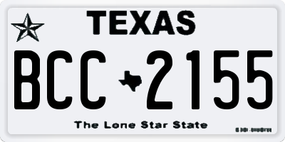 TX license plate BCC2155