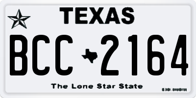 TX license plate BCC2164