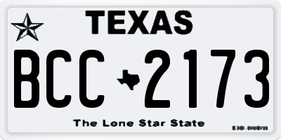 TX license plate BCC2173