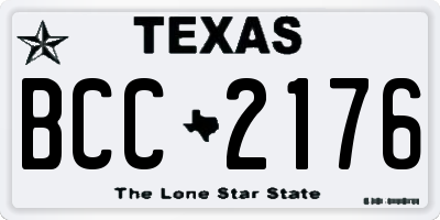 TX license plate BCC2176