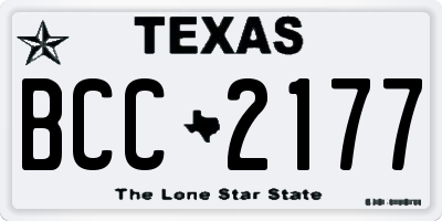 TX license plate BCC2177