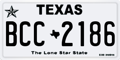 TX license plate BCC2186