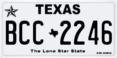 TX license plate BCC2246
