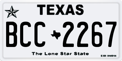 TX license plate BCC2267