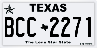 TX license plate BCC2271