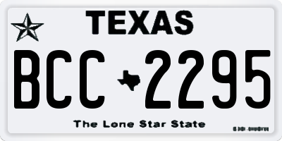 TX license plate BCC2295