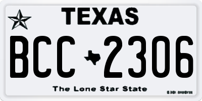 TX license plate BCC2306