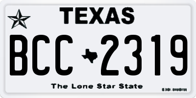 TX license plate BCC2319