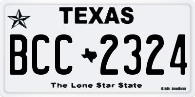 TX license plate BCC2324