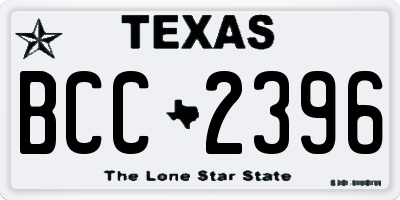 TX license plate BCC2396