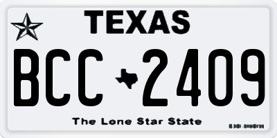 TX license plate BCC2409