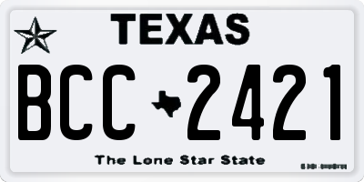 TX license plate BCC2421