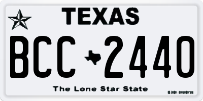 TX license plate BCC2440