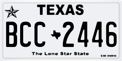 TX license plate BCC2446